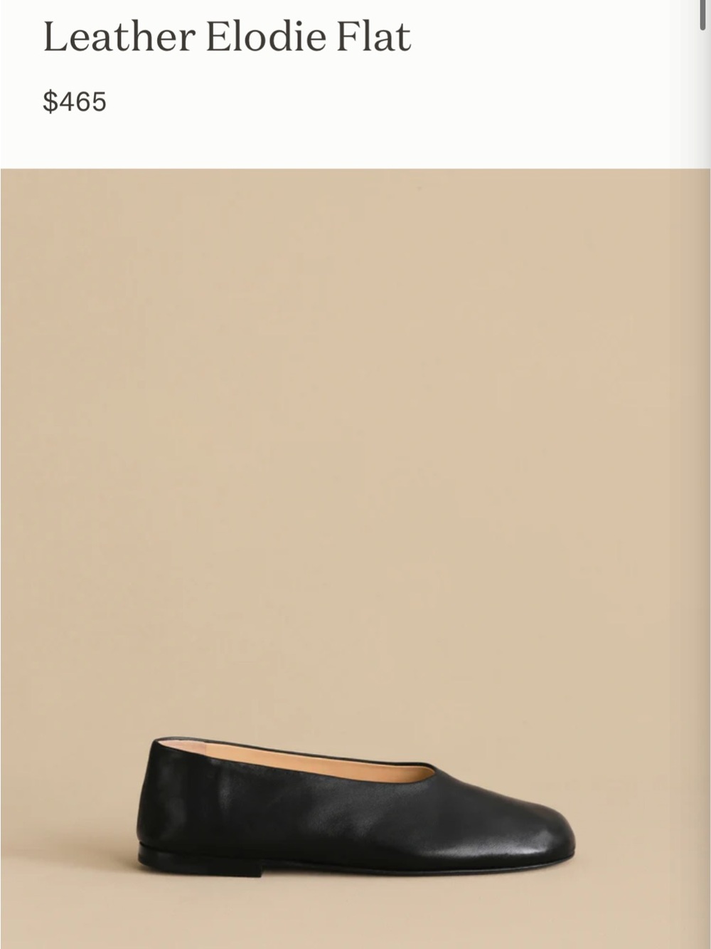 Jenni Kayne Black Leather Elodie Flat